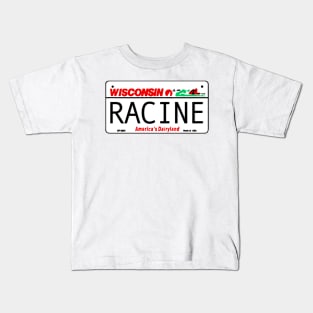 Racine Wisconsin License Plate Design Kids T-Shirt